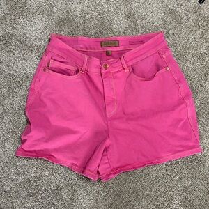 Judy Blue High Waist Magenta Denim Shorts Plus Size 1XL 14-16W
